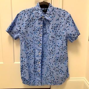 J Crew men’s slim short sleeve button down shirt